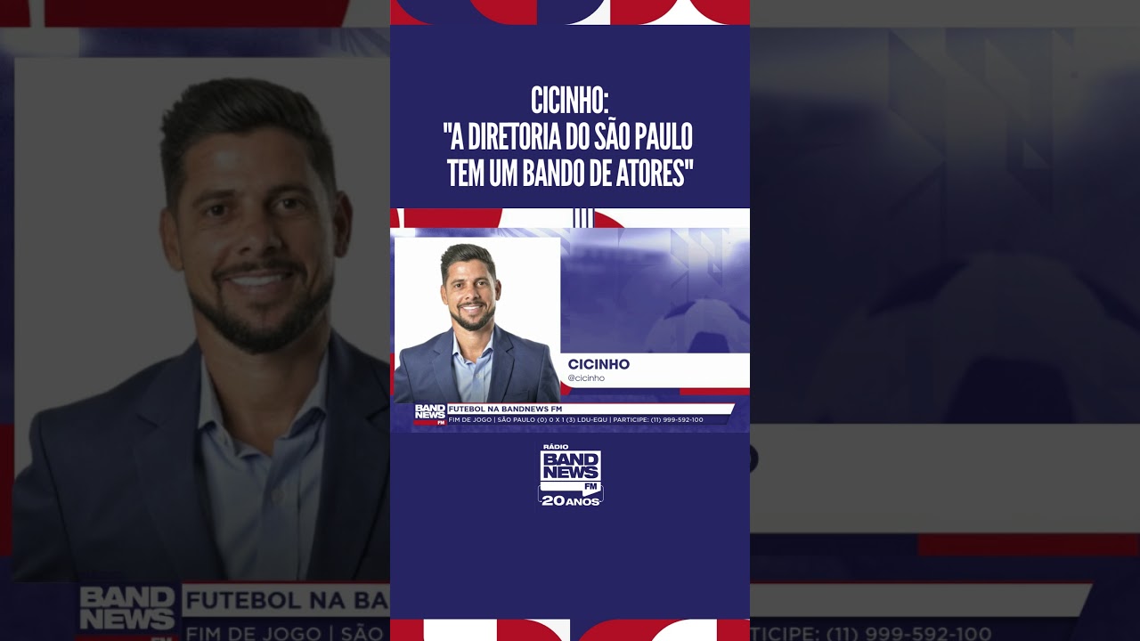 Cicinho:”A diretoria do São Paulo tem um bando de atores”