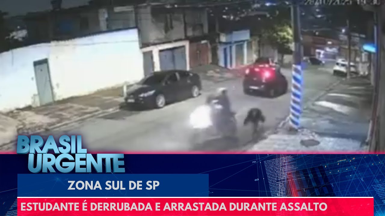 Covardia: estudante é derrubada e arrastada durante assalto | Brasil Urgente